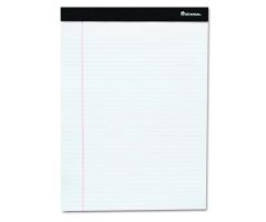 White 60-Sheet Writing Pad with Perforated Edge, Legal / Wide Rule, 8-1/2" x 11"