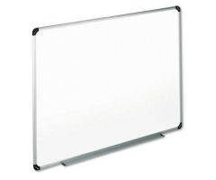 Magnetic Steel Dry Erase Board, White, Aluminum Frame, 36" x 24"