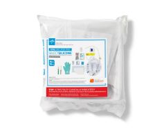 Total 1-Layer Catheter Tray with Urine Meter and Drain Bag with Metal-Free Drainage Port, 16 Fr, 10 mL, Peri Wipe, Vented Tubing