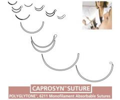 Caprosyn Suture, 4/0, 18", Undyed, P-13