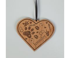 Vet Etched Wood Ornament, Personalized
