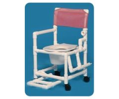 Chair Shower/Commode Standard Line 300lb Capacity Wht 3"Swvl Cstr 21.5x21x38" Ea