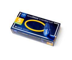 VersaShield Extended Cuff Powder-Free Nitrile Exam Gloves, Size S