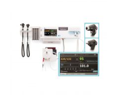 Connex Integrated Wall System Model 85, Nellcor SpO2/SureTemp Plus Oral Temp / No Ear Temp / MacroView Plus for iExaminer + PanOptic Plus Ophthalmoscope