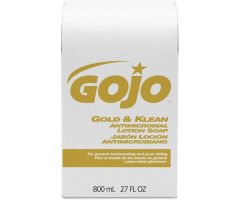 GOJO Gold & Klean Antimicrobial Lotion Soap - 12 Refills/Case - 9127-12