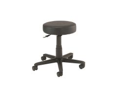 Interion All Purpose Mobile Stool without Back, Black