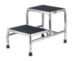 Global Industrial Chrome Two-Step Foot Stool