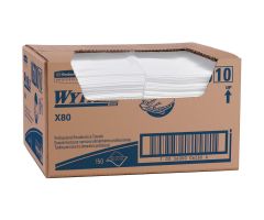 Wypall x80 foodservice paper towel, 12-1/2" x 23-1/2", white/blue, 150/case - kim06280