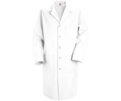 Red Kap  Men's Lab Coat,White,Poly/Combed Cotton,Tall,44"