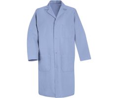 Red Kap Men's Gripper-Front Lab Coat,Light Blue,Poly/Cotton,L