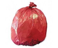 Medegen Red Biohazard Waste Disposable Bags,1.2 mil,10 Gallon,24" x 24",50/Box