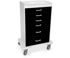 TrippNT 51358 Locking 6 Drawer Procedure Cart, Black, 31"W x 20"D x 48"H