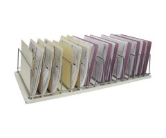 Omnimed Table Top Storage Rack, 16 Binder Capacity, Beige