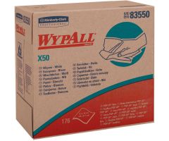 Wypall x50 wipers, 9-1/10 x 12-1/2, white, 176/pop-up box, 10 boxes/carton - kcc 83550