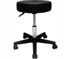 Pneumatic Mobile Stool Without Back, 18" - 22"H, Black