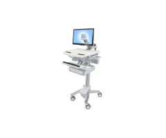 Ergotron SV43-1210-0 StyleView Medical Cart with LCD Arm, 1 Drawer