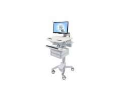 Ergotron SV43-1260-0 StyleView Medical Cart with LCD Arm, 6 Drawers