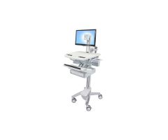 Ergotron SV43-1310-0 StyleView Medical Cart with LCD Pivot, 1 Drawer