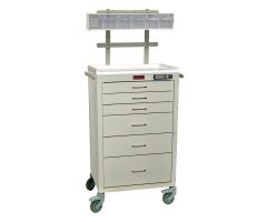 Harloff Mini24 Six Drawer Anesthesia Cart, Electronic Lock and Accessory Package, Beige - 4156E-ANS