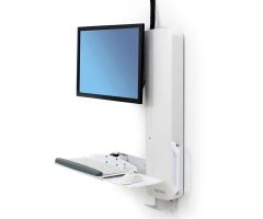 Ergotron 61-081-062 StyleView Sit-Stand Vertical Lift for High Traffic Area, White