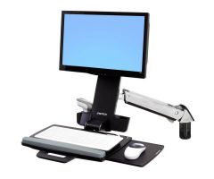 Ergotron 45-271-026 StyleView Sit-Stand Combo System, Polished Aluminum