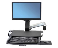 Ergotron 45-260-026 StyleView Sit-Stand Combo Arm with Worksurface, Polished Aluminum