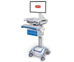 Capsa Healthcare M38e XP Non-Powered Point of Care Mobile LCD Cart with Six Locking Bins