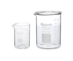 Qorpak 278413 100mL Clear Graduated Low Form Griffin Beaker with Spout, Case of 10