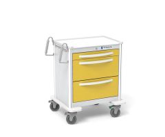 Waterloo Healthcare 3-Drawer Aluminum Short Isolation Cart, Key Lock, Yellow