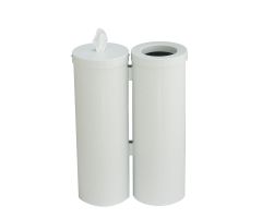 Glaro Floor Standing Sanitary Wipe Dispenser And Receptacle White