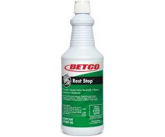 Betco Rest Stop Acid Free Restroom Disinfectant - 12/Case, 32oz. - Floral Fresh, Blue - 701200