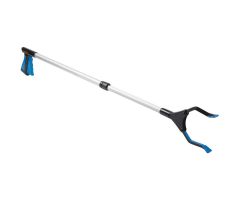 HealthSmart  Adjustable Length Reacher with Rotating Jaw,30"-44",Blue/Silver
