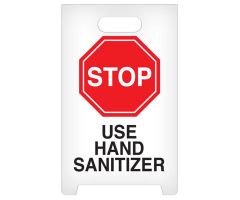 STOP Use Hand Sanitizer AFrame Floor Sign
