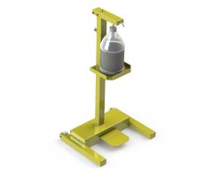 Built Systems Carbon Steel Hands-Free Sanitizer Station,Yellow - 122877-0Y01