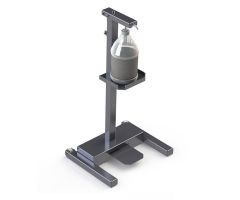 Built systems carbon steel hands-free sanitizer station, metallic silver - 122877-00ms