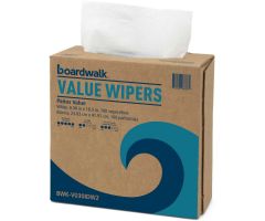 Boardwalk drc wipers, 9-1/3" x 16-1/2", white, 100 wipes/box, 9 boxes/case - bwk-v030idw2