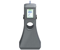 Forte Sanitizing Wipes Dispenser with Trash Can and Wipes  Gray

