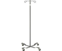 Drive Medical 13033SV Economy Removable Top IV Pole, Silver Vein, 2 Hook, 40"- 82" Height