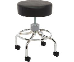 Drive Medical 13034 Deluxe Wheeled Round Stool, 14" Seat, 17.5"-24" Adjustable Height