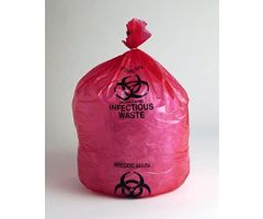 High Density Red Infectious Waste Liner,17 Microns,31" x 43",Pkg Qty 250