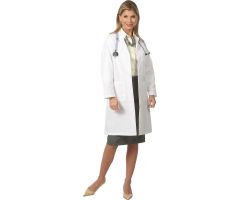 Ladies Traditional Length Lab Coat,White,Size 6