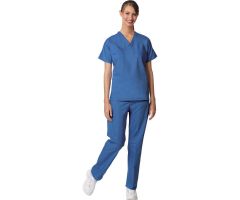 Unisex Set-In Sleeve Scrub Shirt,Reversible,Ciel Blue,M