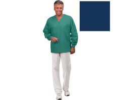 Unisex Long Sleeve Scrub Shirt,Non-Reversible,Navy,2XL