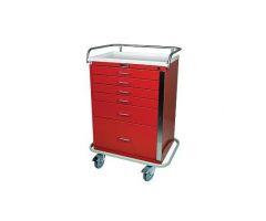 Harloff Classic Tall Six Drawer Emergency Cart Standard Package, Beige - 6400
