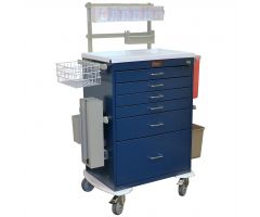 Harloff Classic Six Drawer Anesthesia Cart, Key Lock, Deluxe Package, Sand - 6456