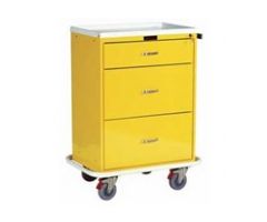 Harloff Classic Line Tall Three Drawer Isolation Cart Standard Package, Red - 6510