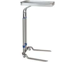 Blickman 8867SS Benjamin Foot Operated Stainless Steel Mayo Stand, 12-5/8" x 19-1/8" Tray
