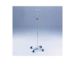 Blickman 1310 Chrome IV Stand with 4-Leg Base, 2-Hook, 51-1/2" - 93" Height