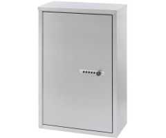 Omnimed Stainless Double Door Narcotic Cabinet with Combo Lock & 4 Shelves, 16"W x 8"D x 24"H