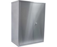Omnimed Stainless Maxi Narcotic Cabinet Double Door, Ambi-Top, 4 Adj. Shelves, 22"Wx12"Dx30"H